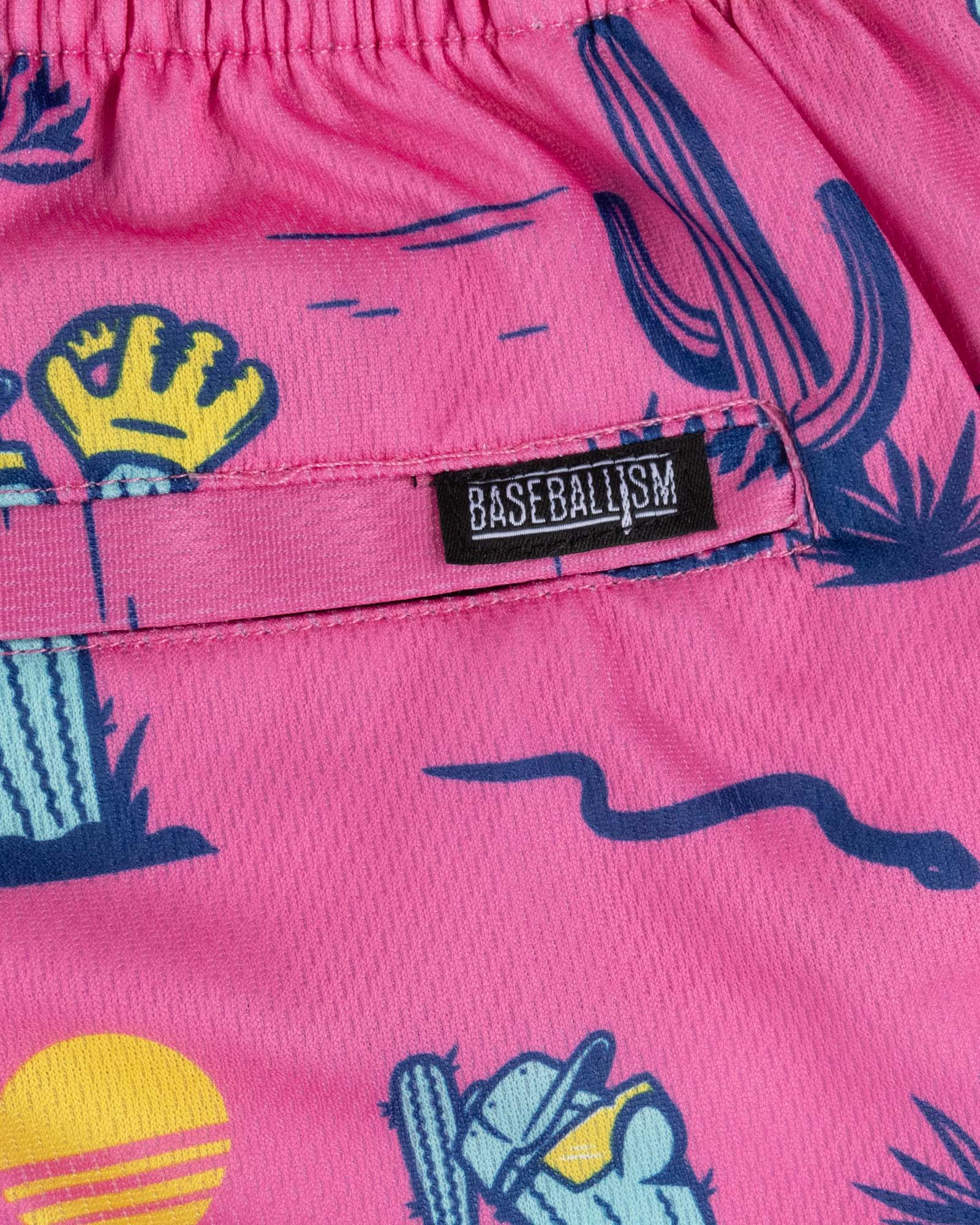 Spring Ball Cactus Diamond Air Mesh Shorts (Pink) - Youth - Image 7