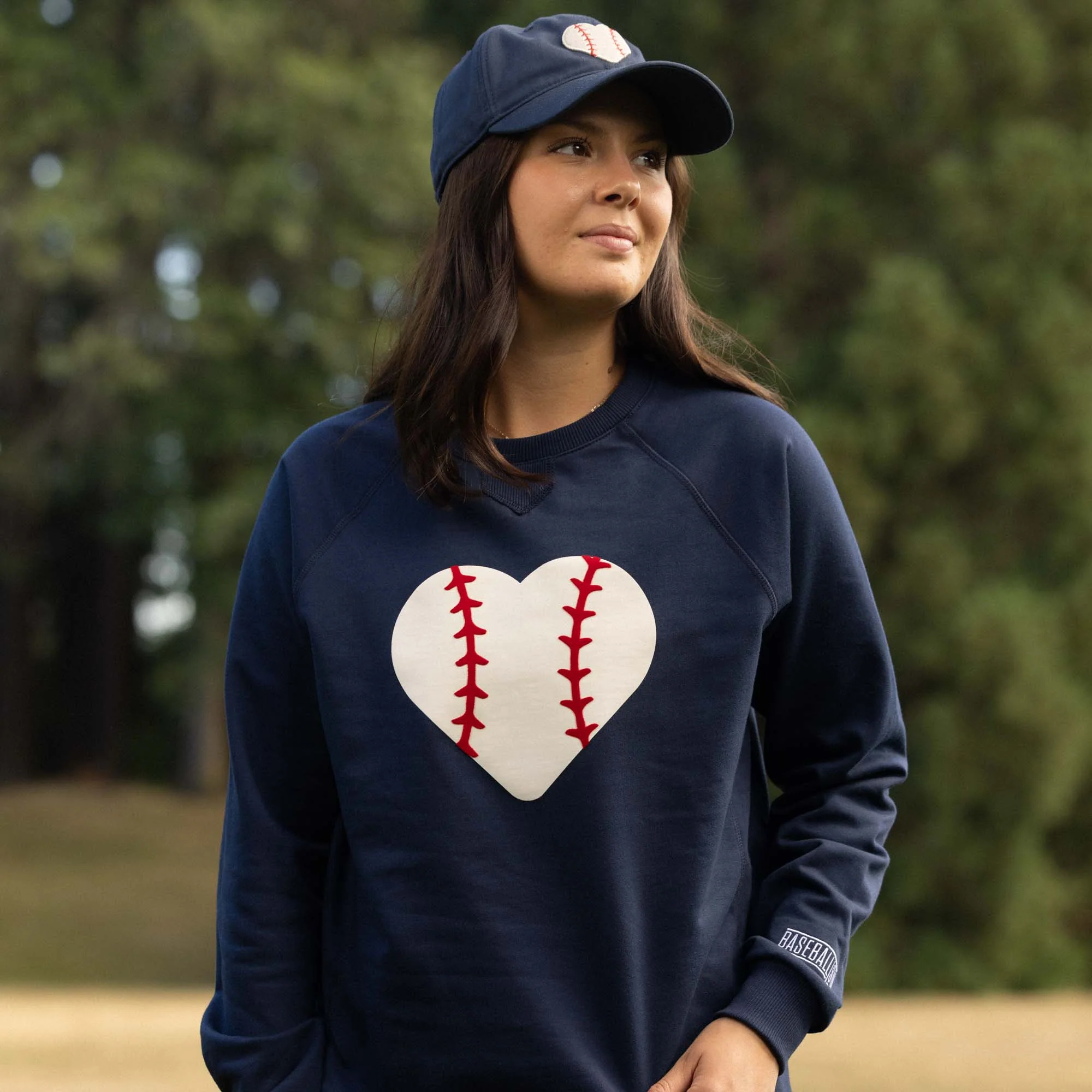 Stitched Heart Crew Neck - Women's - Image 4