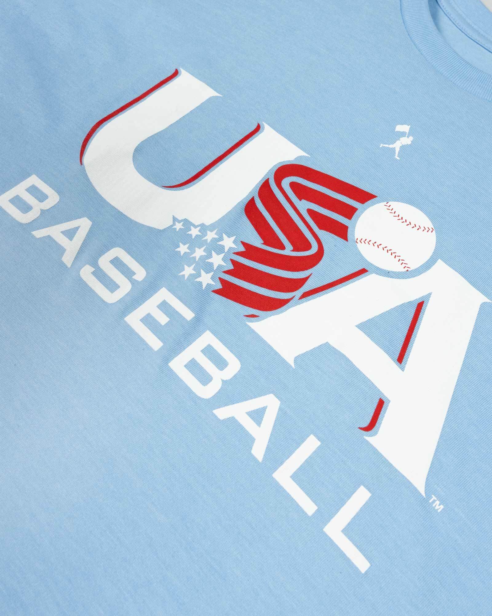 Traditional T-Shirt (Light Blue) - Baseballism x USA Baseball - Image 2
