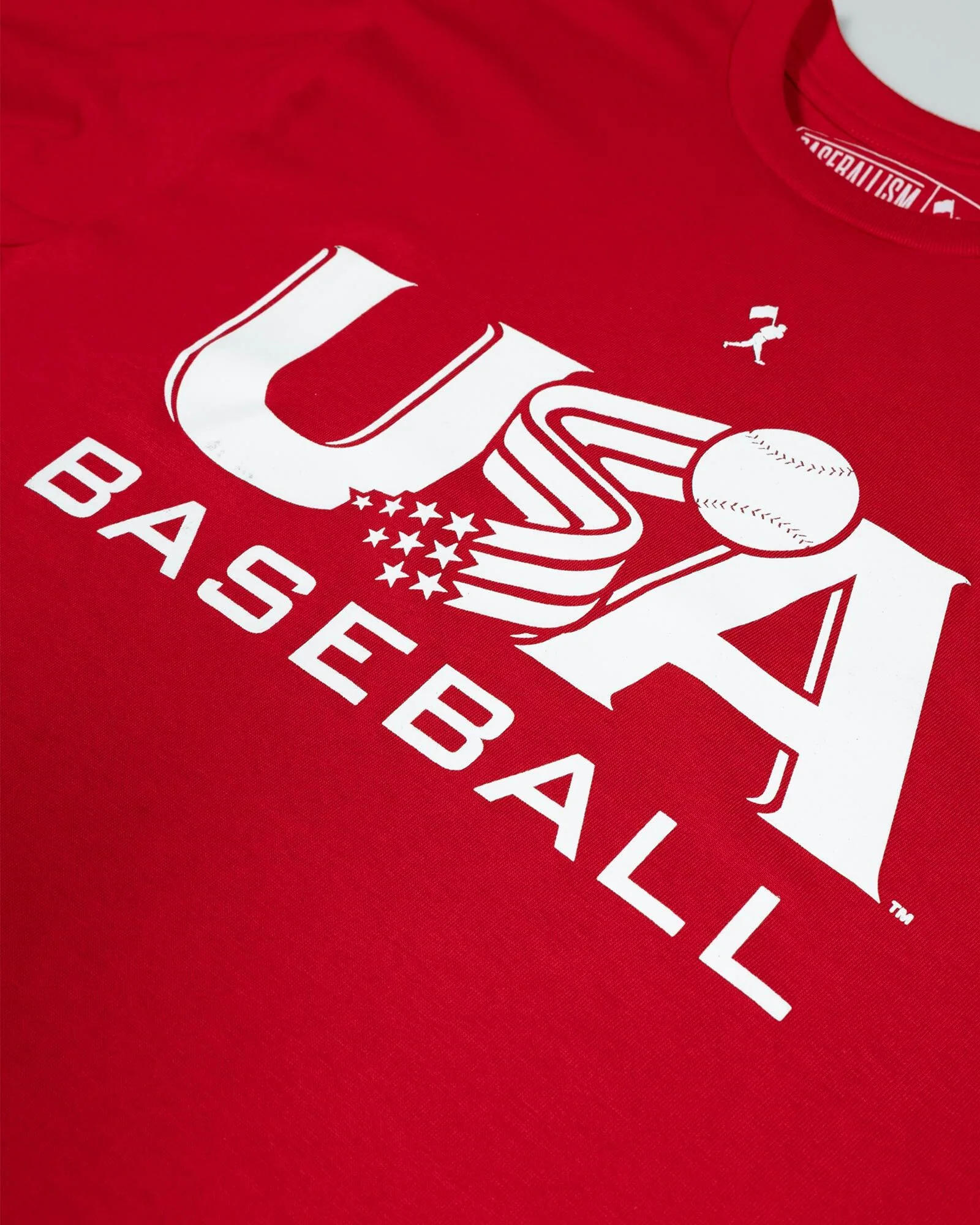 Traditional T-Shirt (Red) - Baseballism x USA Baseball - Image 2