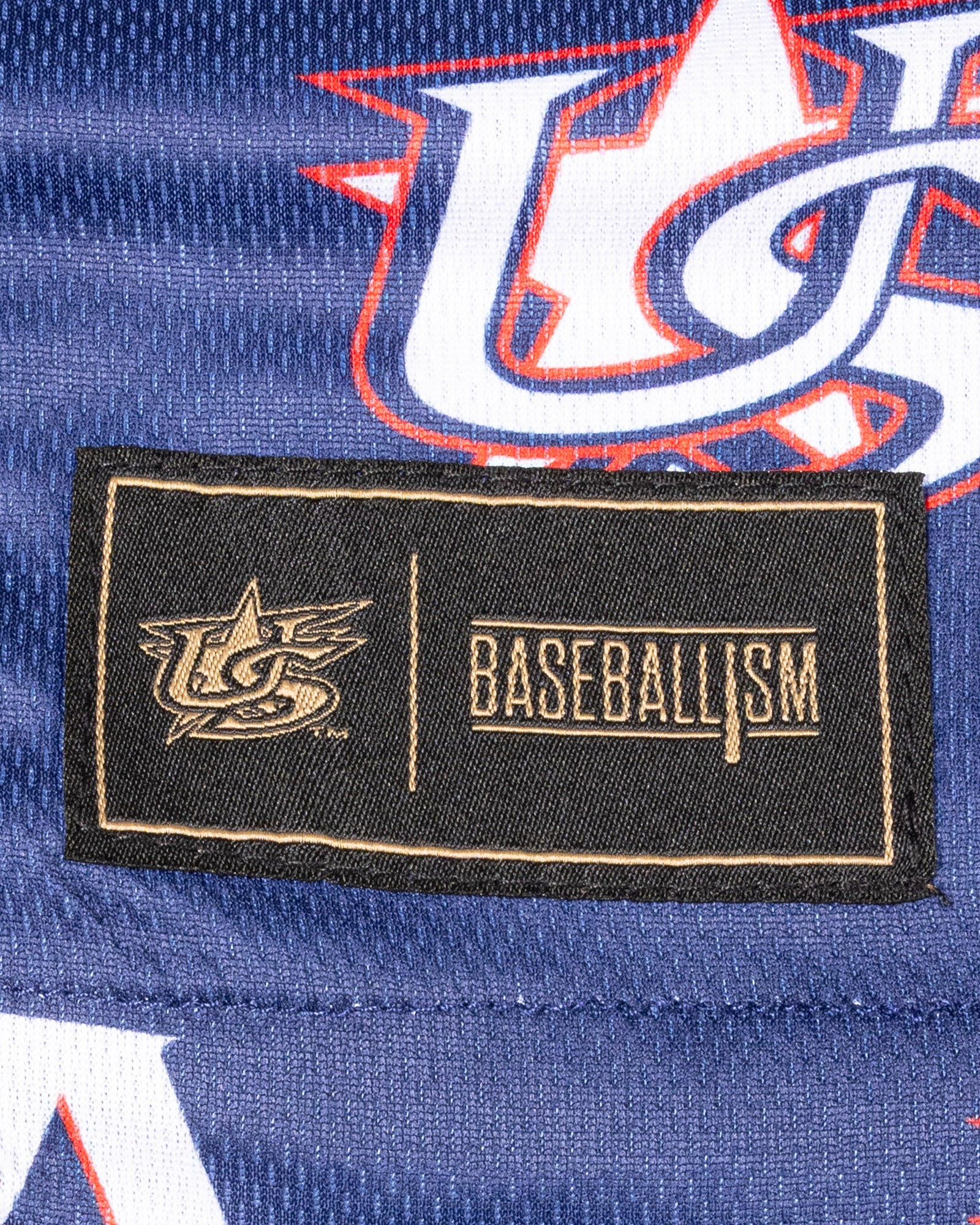 USA Pattern Diamond Air Mesh Shorts (Navy) - Baseballism x USA Baseball - Image 5