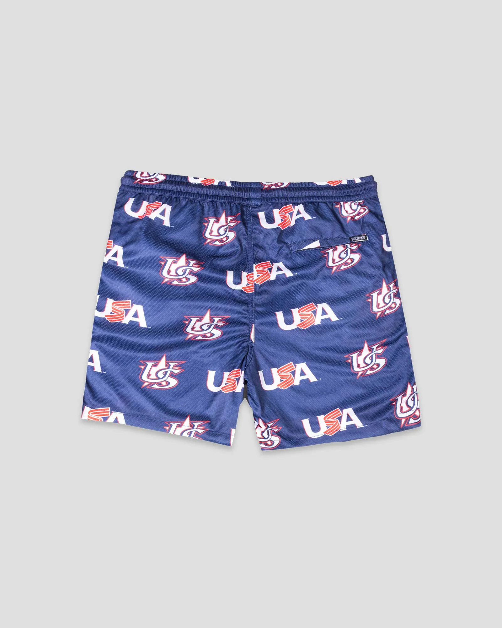 USA Pattern Diamond Air Youth Mesh Shorts (Navy) - Baseballism x USA Baseball - Image 2