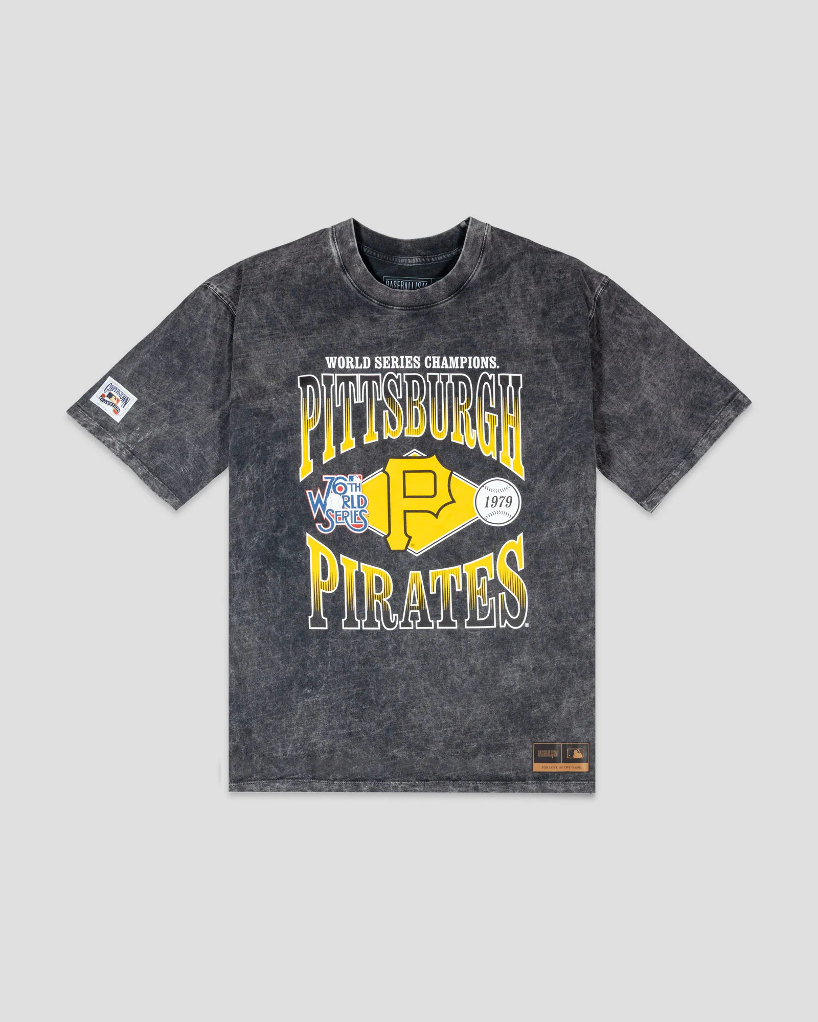 World Series 1979 Vintage Relaxed Fit T-Shirt (Black Acid Wash) - Pittsburgh Pirates