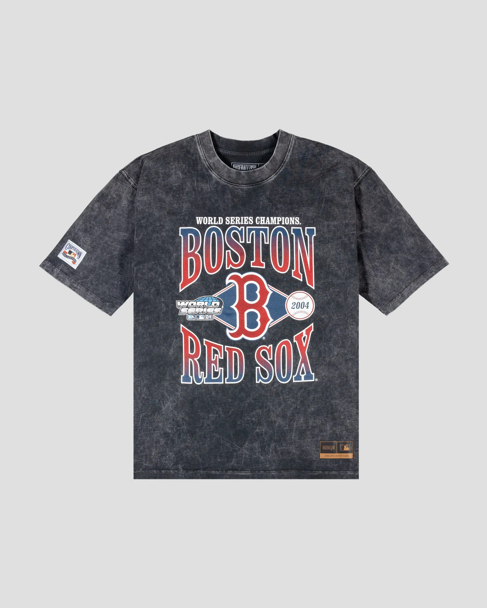 World Series 2004 Vintage Relaxed Fit T-Shirt (Black Acid Wash)- Boston Red Sox