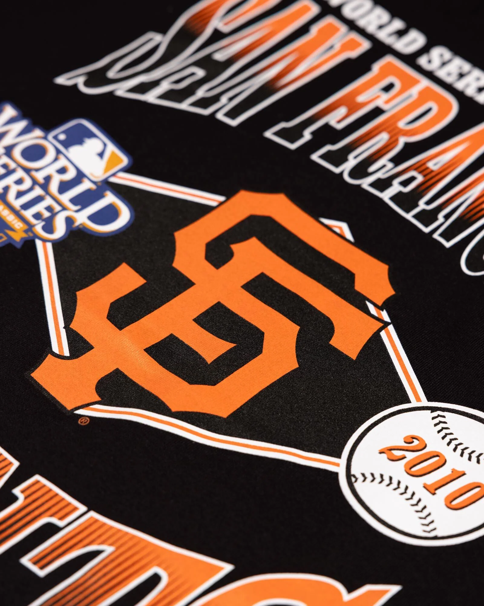 World Series 2010 Vintage Relaxed Fit T-Shirt (Black) - San Francisco Giants - Image 2